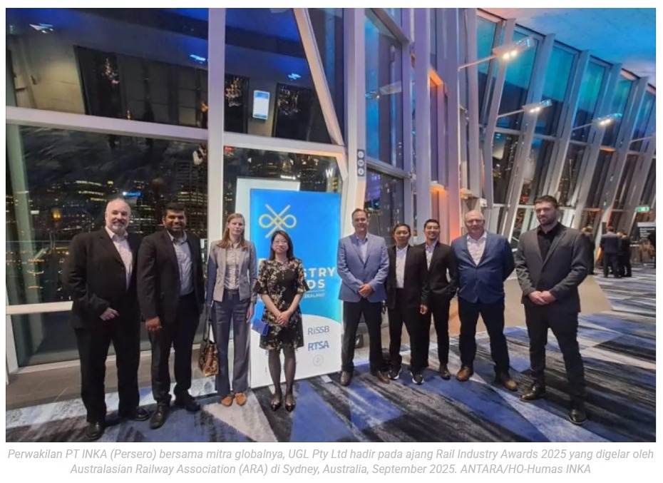 INKA dan UGL Pty Ltd masuk nominasi ajang Rail Industry Awards 2025