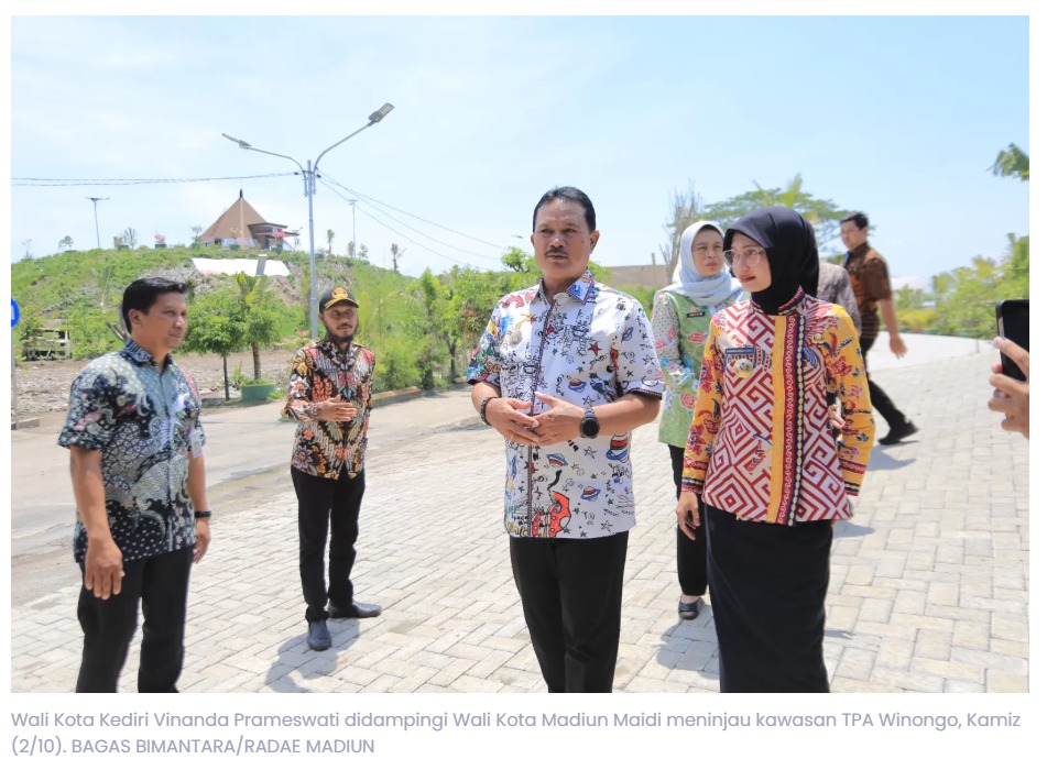 Wali Kota Kediri Vinanda Kagum Penataan TPA Winongo Madiun, Jadi Inspirasi Kota Lain