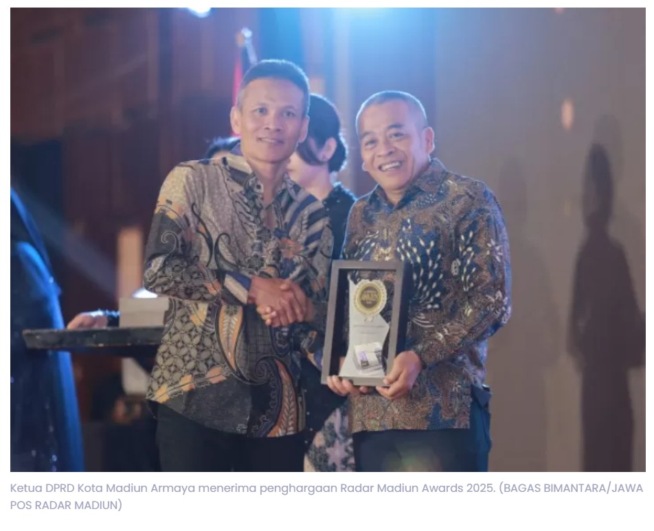 DPRD Kota Madiun Raih Outstanding Parliament 2025, Konsisten Awasi Jalannya Pemerintahan