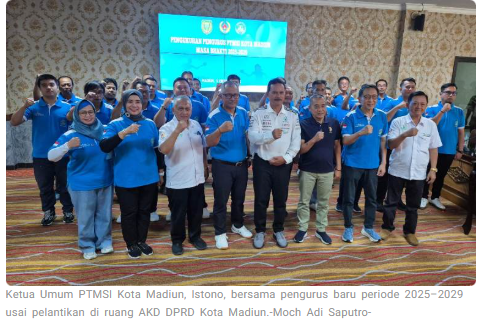 Istono Resmi Pimpin PTMSI Kota Madiun, Targetkan Prestasi Lebih Baik