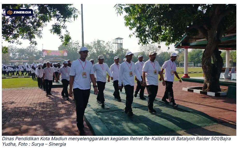 Tanamkan Kedisiplinan, Dindik Kota Madiun Jalani Retret Re-Kalibrasi di Yonif Para Raider 501