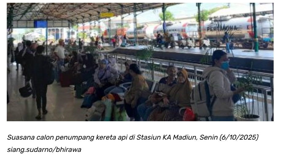 Terdapat Peningkatan Penumpang Tujuh Persen pada September 2025 di KAI Daop 7 Madiun