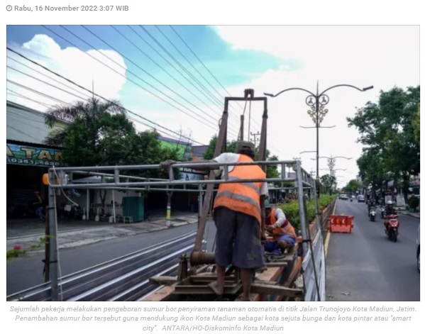 Pemkot Madiun tambah empat sumur bor penyiraman tanaman otomatis