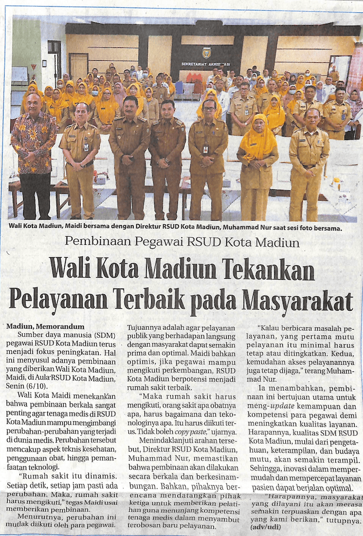 Wali Kota Madiun Tekankan Pelayanan Terbaik pada Masyarakat
