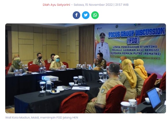 Fokus Tangani Stunting, Pemkot Madiun Bikin Gerakan Rematri
