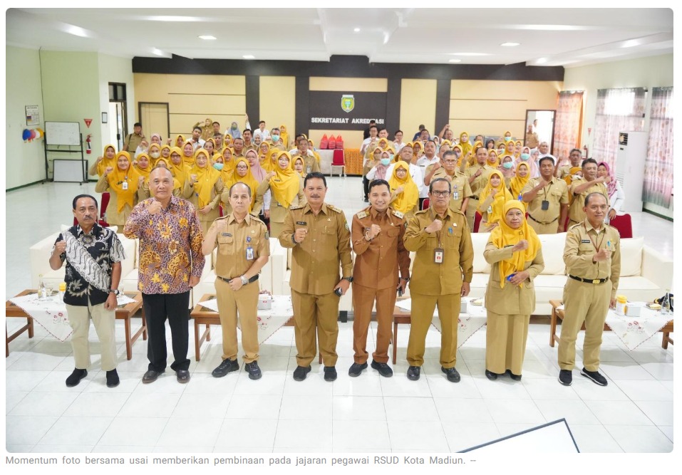 Tingkatkan Mutu Pelayanan Kesehatan, Wali Kota Berikan Pembinaan pada Pegawai RSUD Kota Madiun