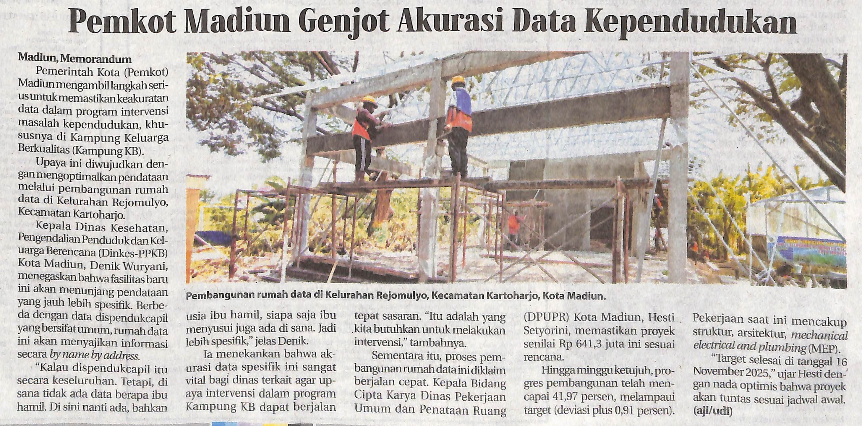 Pemkot Madiun Genjot Akurasi Data Kependudukan