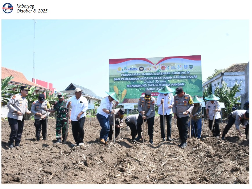 Polres Madiun Kota Gelar Penanaman Jagung Kuartal IV dan Bakti Sosial Dukung Swasembada Pangan