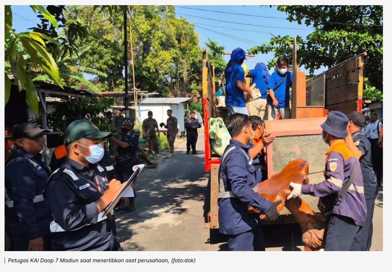 KAI Daop 7 Madiun Tertibkan Rumah Perusahaan Wujud Komitmen Menjaga Aset Negara