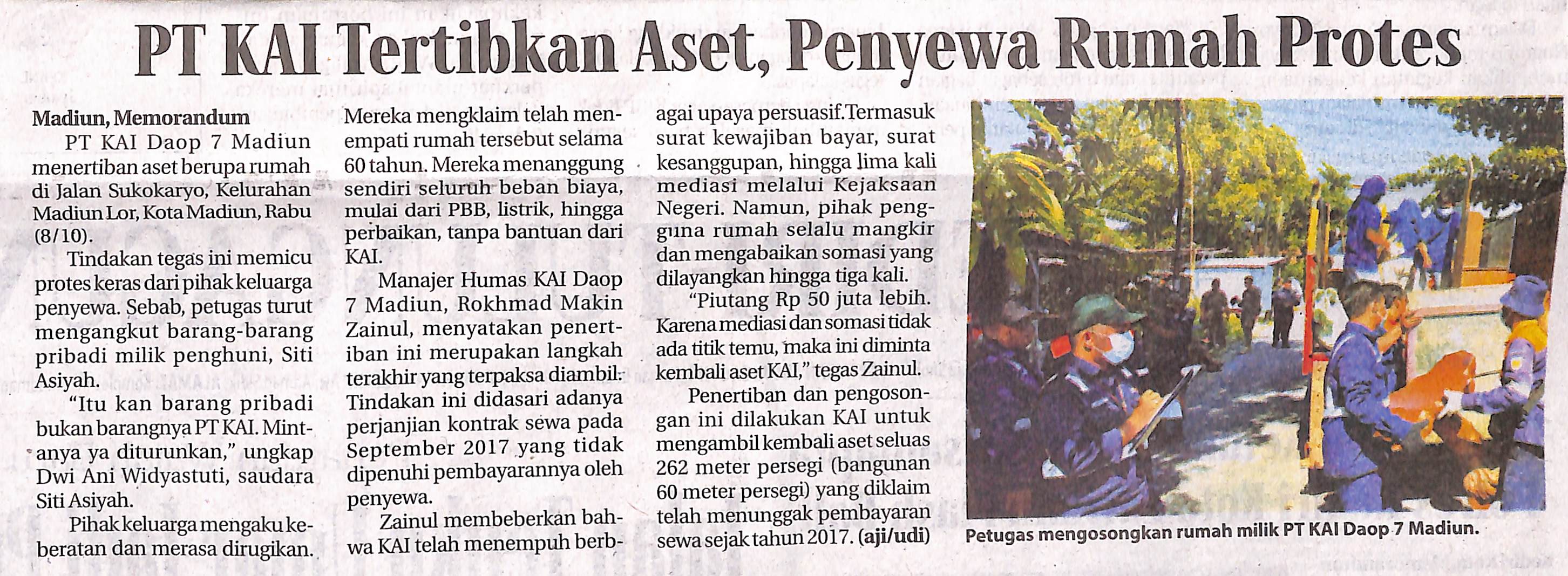 PT KAI Tertibkan Aset, Penyewa Rumah Protes