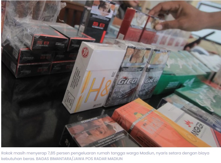 Warga Madiun Habiskan 7,85 Persen Pengeluaran untuk Rokok, Nyaris Setara Kebutuhan Beras