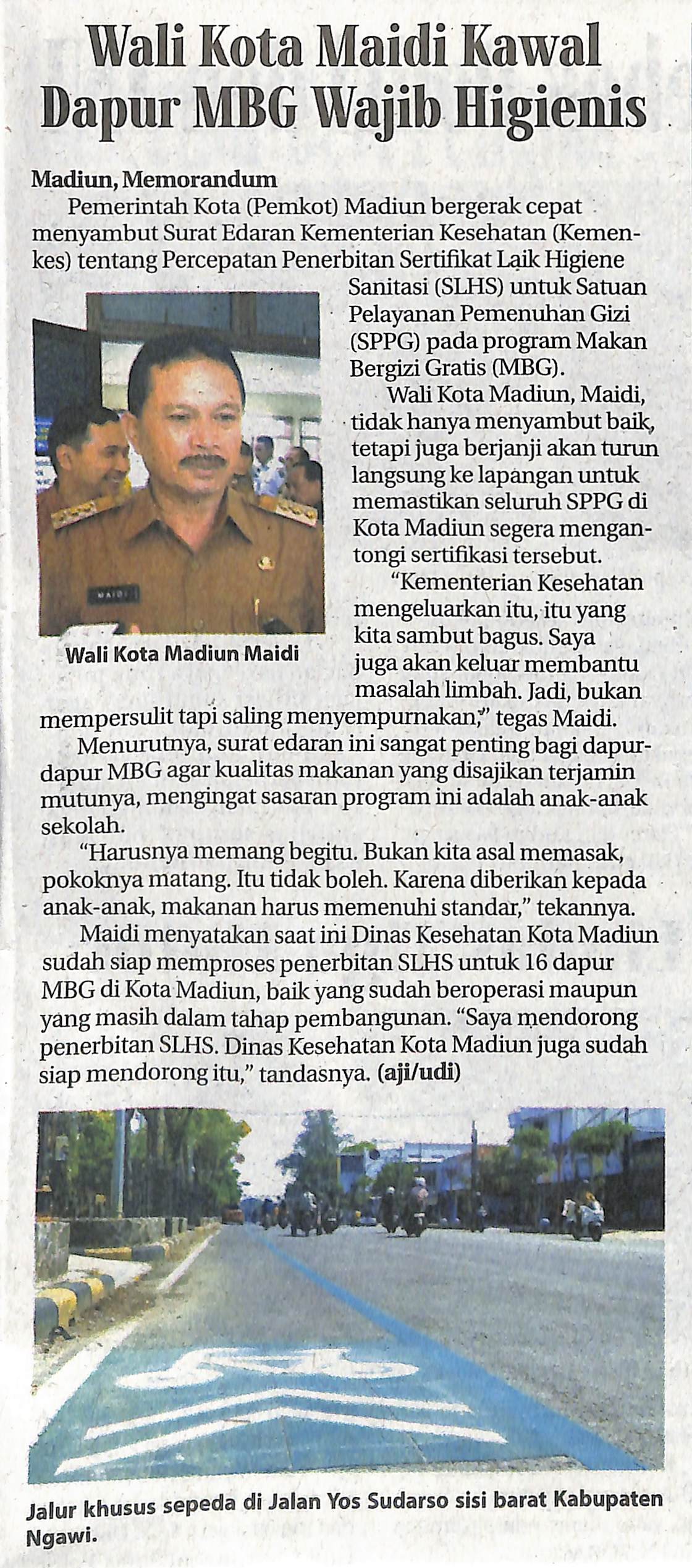 Wali Kota Maidi Kawal Dapur MBG Wajib Higienis