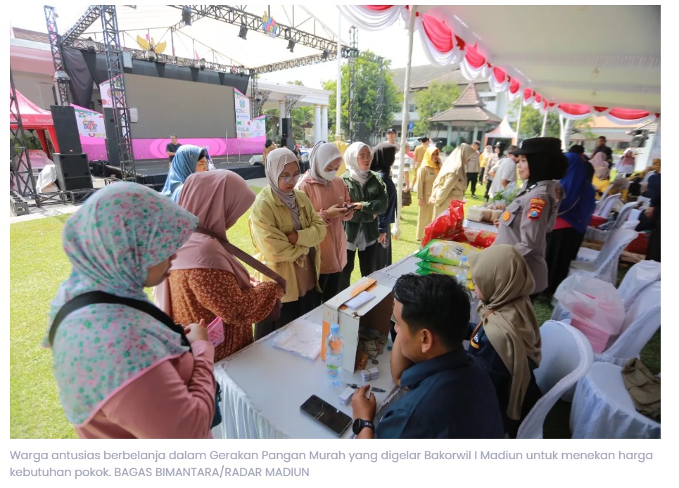 Jaga Stabilitas Harga, Bakorwil I Madiun Gelar Gerakan Pangan Murah