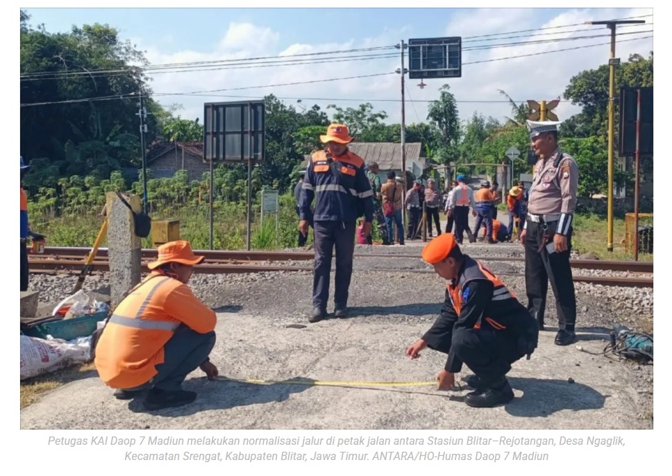 KAI Daop 7 lakukan normalisasi dan peningkatan jalur KA