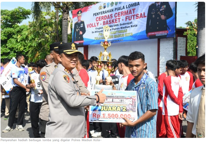 Pelajar Antusias, Lomba Kamtibmas Piala Kapolres Madiun Kota 2025 Berakhir Meriah