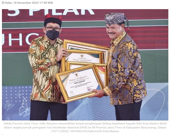 Kota Madiun raih empat penghargaan sekaligus di bidang kesehatan