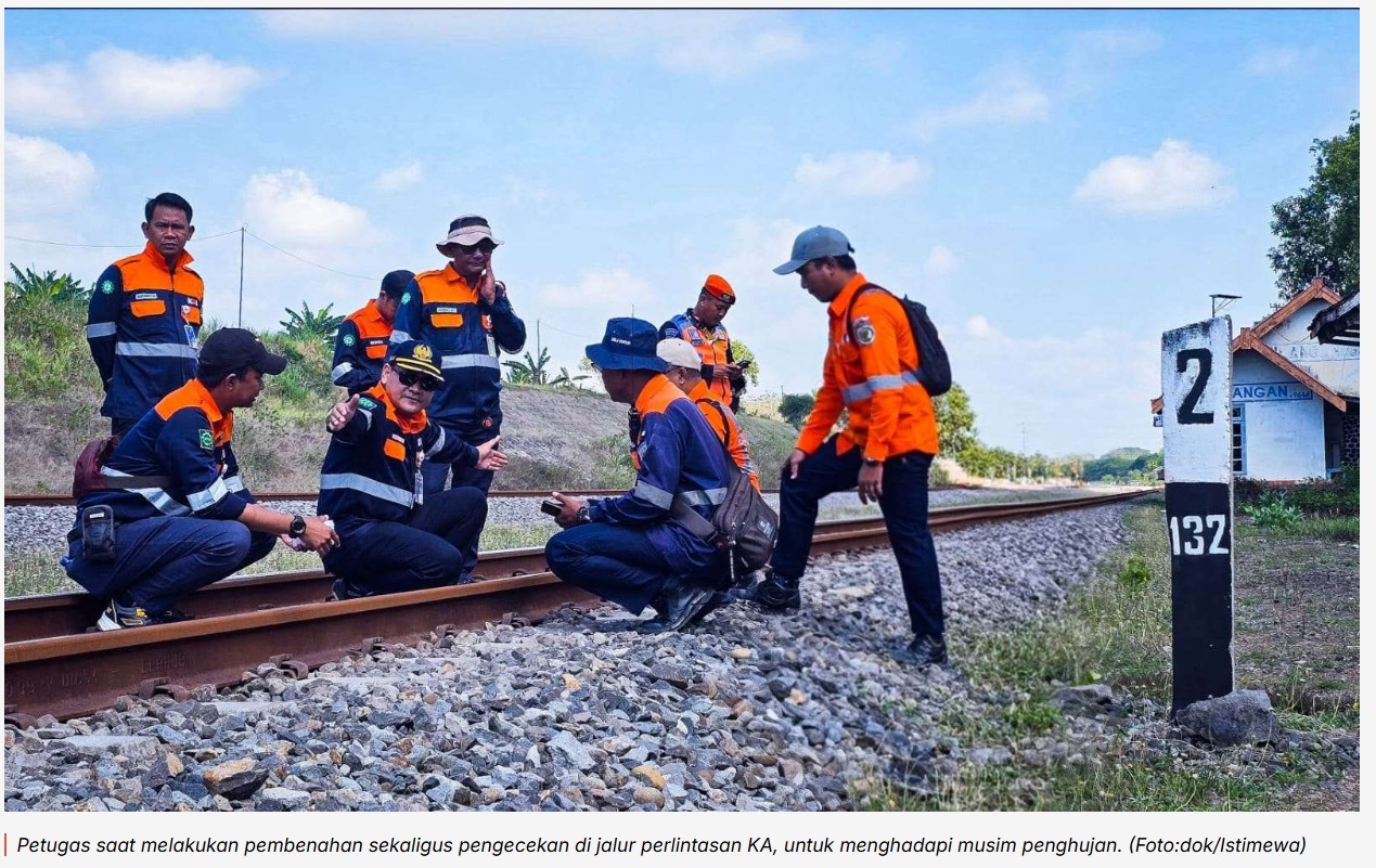 KAI Daop 7 Madiun Siapkan Antisipasi Musim Hujan