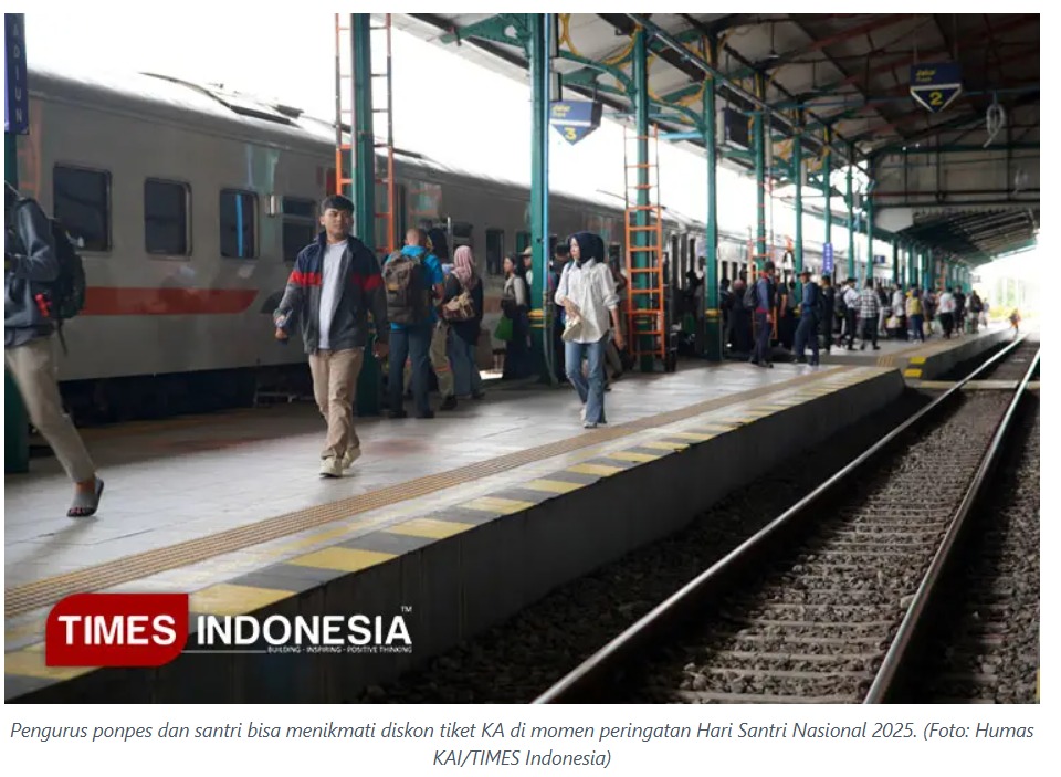 Santri Dapat Diskon Tiket Kereta Api, Wujud Sinergi PT KAI Daop 7 Madiun dengan Ponpes di Hari Santri Nasional 2025
