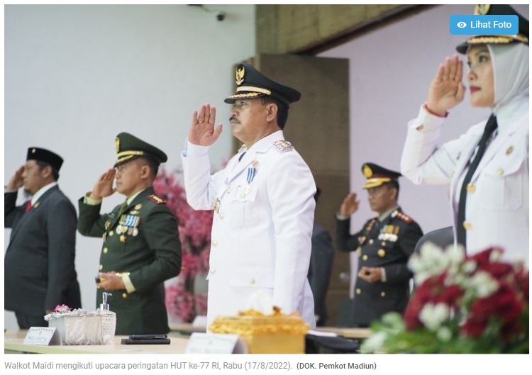 HUT Ke-77 RI, Walkot Madiun Minta Generasi Muda Isi Kemerdekaan dengan Hal-hal Positif