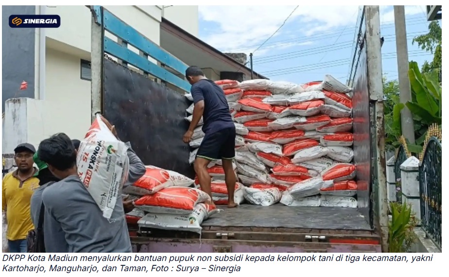 Pemkot Madiun Salurkan 146 Ton Pupuk Non Subsidi untuk 32 Kelompok Tani