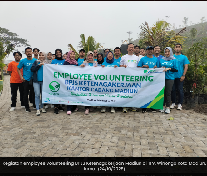 Employee Volunteering BPJS Ketenagakerjaan Madiun, Wujudkan Kawasan Hijau Produktif