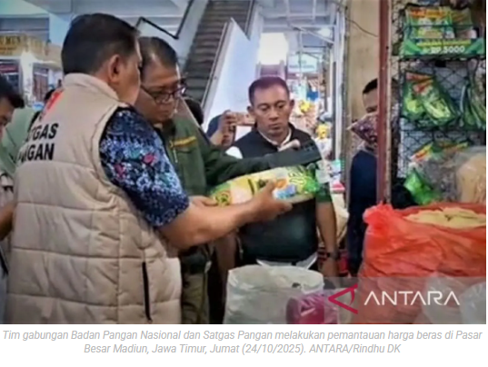 Bapanas pantau harga beras di pasar tradisional Kota Madiun