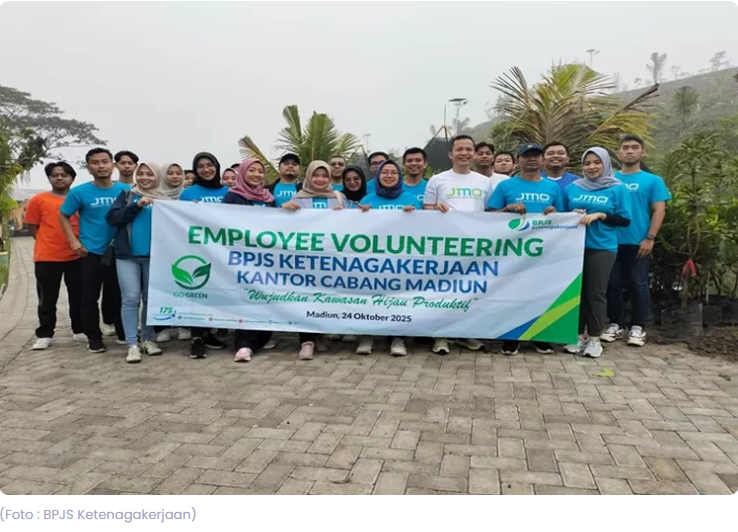 Employee Volunteering BPJS Ketenagakerjaan Madiun Wujudkan Kawasan Hijau Produktif dan Berkelanjutan