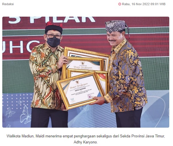 Pemkot Madiun Borong Penghargaan di Hari Kesehatan Nasional