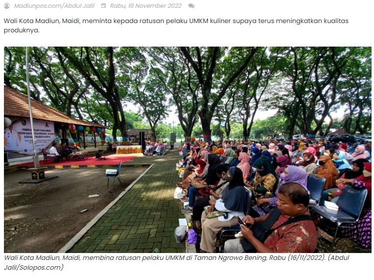 Ratusan Pelaku UMKM Kuliner di Madiun Diminta Tingkatkan Kualitas Produk