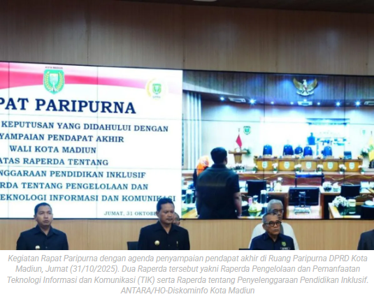 DPRD Kota Madiun dan Pemkot sepakati dua raperda menjadi perda