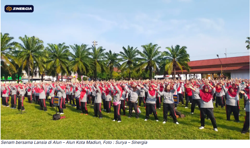 Pemkot Madiun Tingkatkan Kesehatan Lansia Lewat Senam Bersama, Target Angka Harapan Hidup Capai 80 Tahun