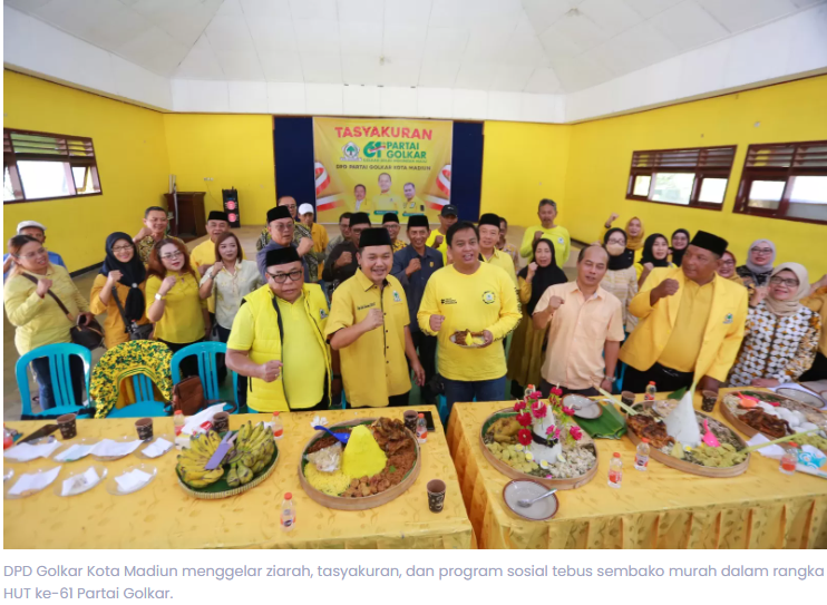 Meriah! DPD Golkar Kota Madiun Rayakan HUT ke-61 dengan Pasar Murah dan Launching Rumah Aspirasi
