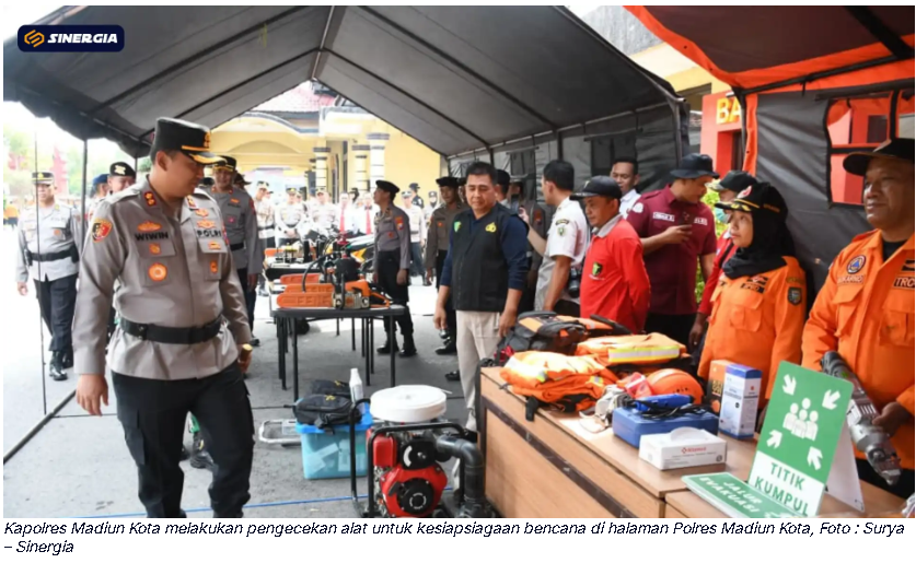 Polres Madiun Kota Gelar Apel Siaga Bencana Hadapi Potensi Bencana Hidrometeorologi