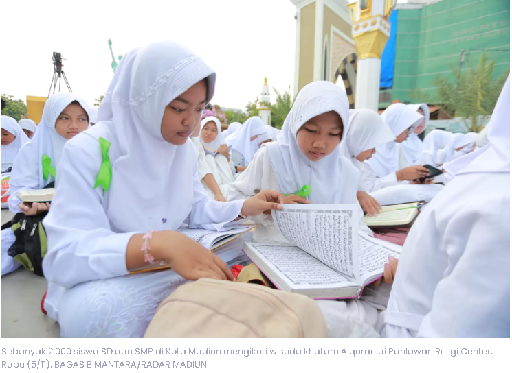 2.000 Siswa di Kota Madiun Khatam Alquran, Jadi Syarat Jalur Prestasi SPMB