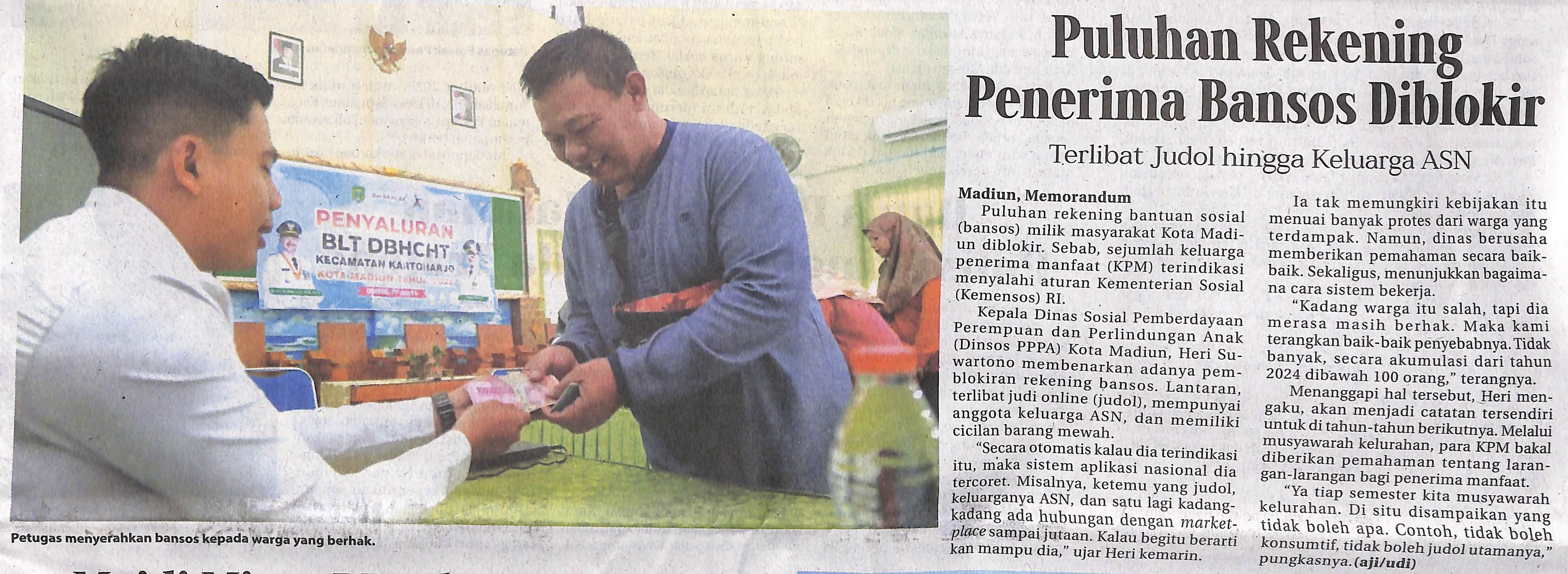 Puluhan Rekening Penerima Bansos Diblokir, Terlibat Judol hingga Keluarga ASN