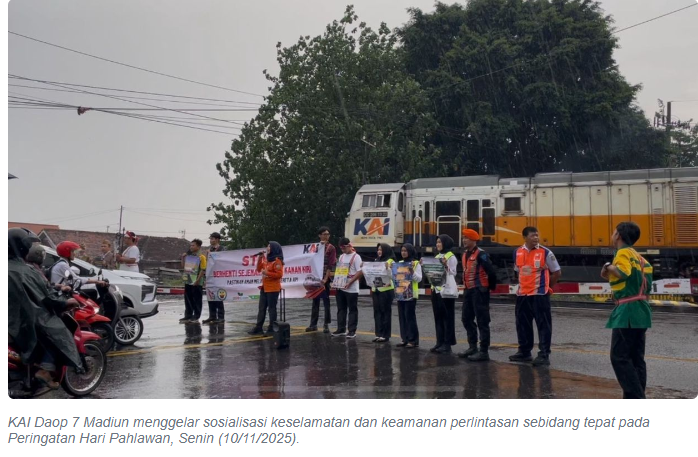 KAI Daop 7 Madiun Ajak Masyarakat jadi "Pahlawan Keselamatan"