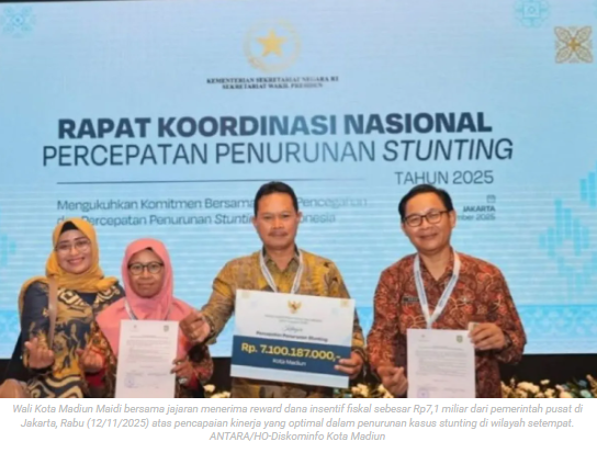 Kota Madiun terima insentif Rp7,1 miliar dari penurunan stunting