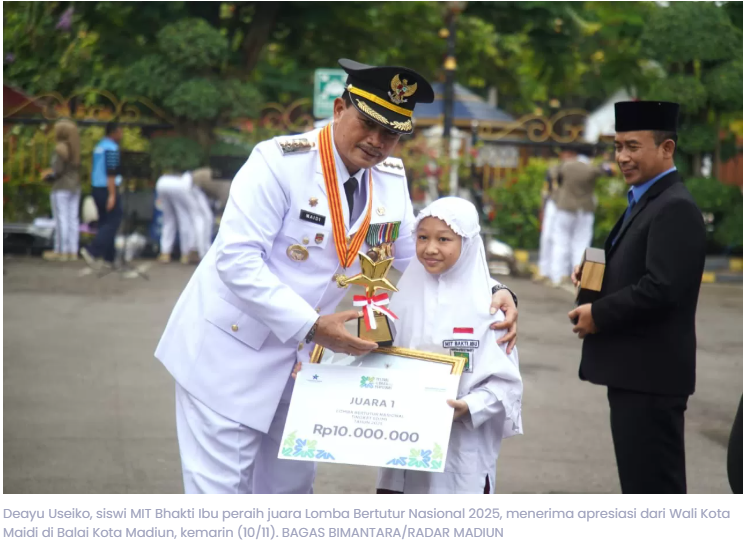 Bawakan Dongeng Pak Jalmo, Siswi Kota Madiun Ini Juara Nasional Lomba Bertutur