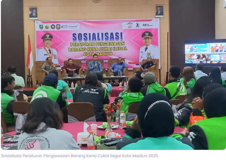 Gandeng Ojol Ikut Awasi Peredaran Rokok Ilegal, Wali Kota Madiun : Ada Yang Mencurigakan, Laporkan