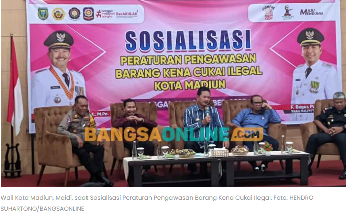 Wali Kota Madiun Ajak Warga Laporkan Rokok Ilegal