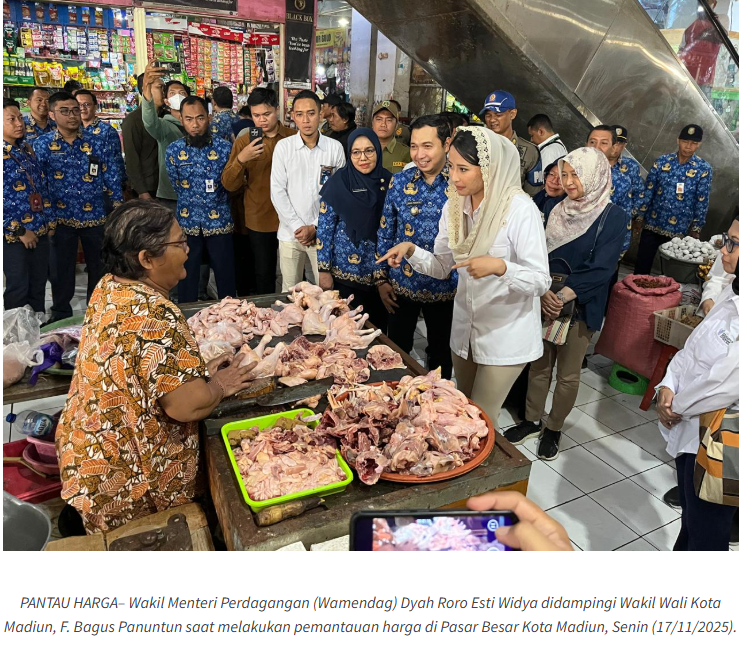 Mampu Tekan Inflasi di Daerah, Wamen Perdagangan Apresiasi Inovasi Wartekin Pemkot Madiun