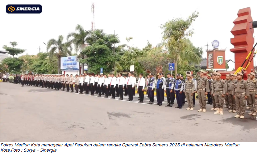 Polres Madiun Kota Gelar Apel Pasukan Operasi Zebra Semeru 2025