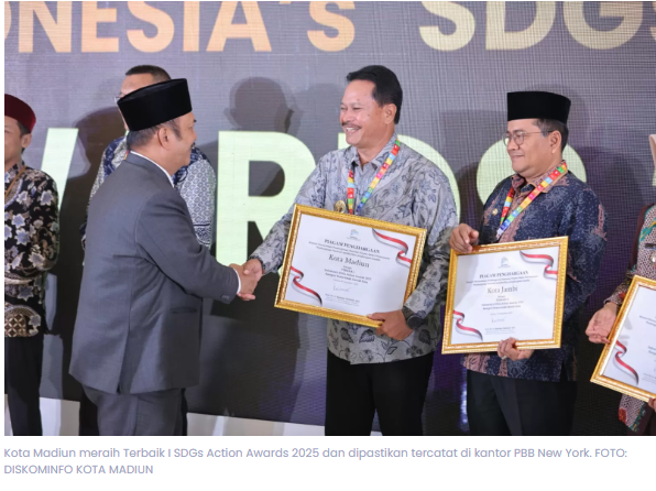 Inovasi Selapanan Bawa Kota Madiun Juara SDGs Awards 2025, Prestasinya Akan Dicatat di PBB