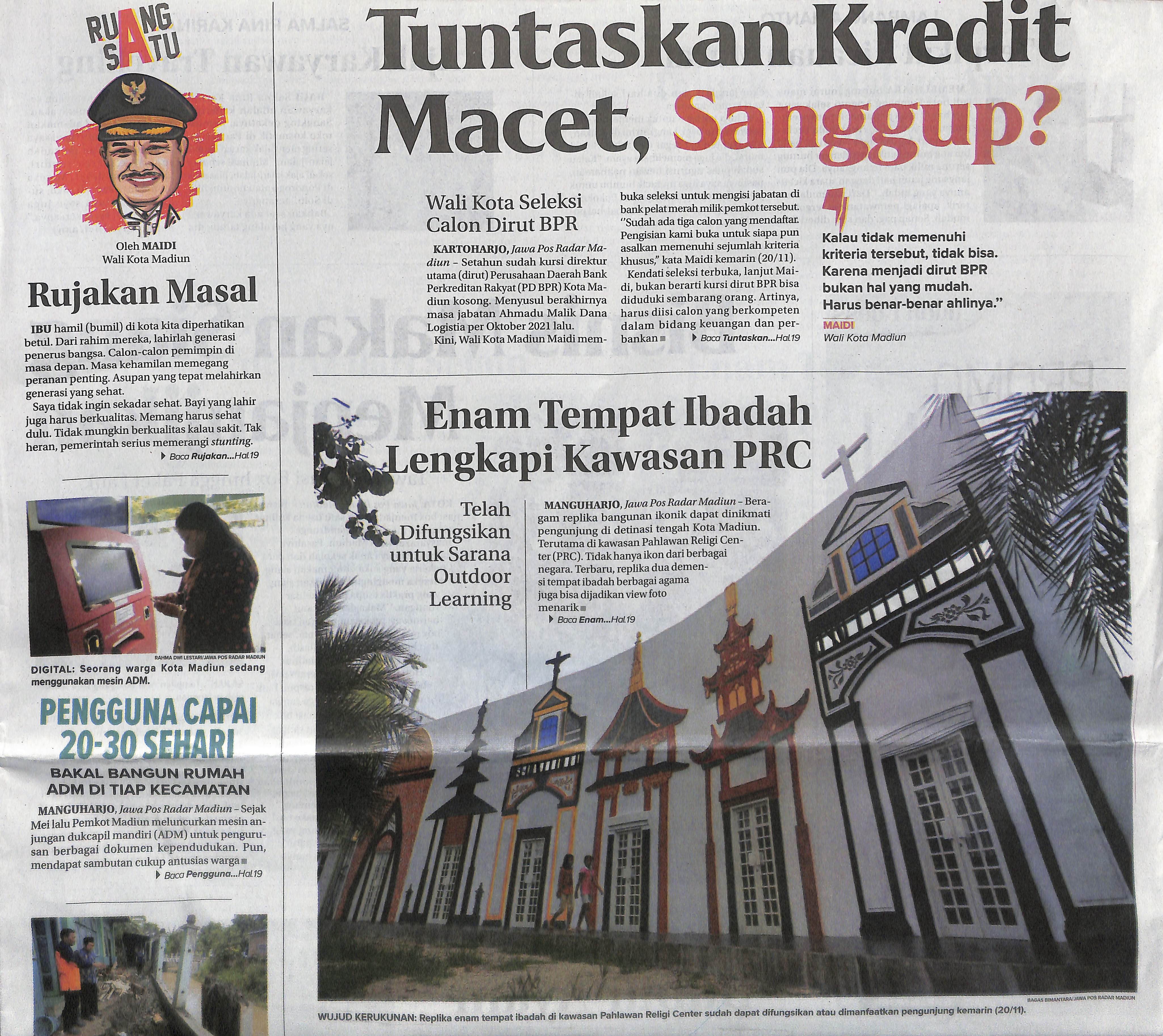Tuntaskan Kredit Macet, Sanggup?, Walikota Seleksi Calon Dirut BPR