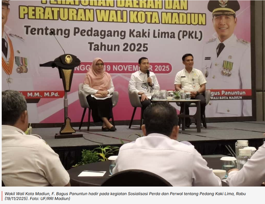 Atur PKL Lebih Tertib, Pemkot Madiun Gelar Sosialisasi Perda dan Perwali