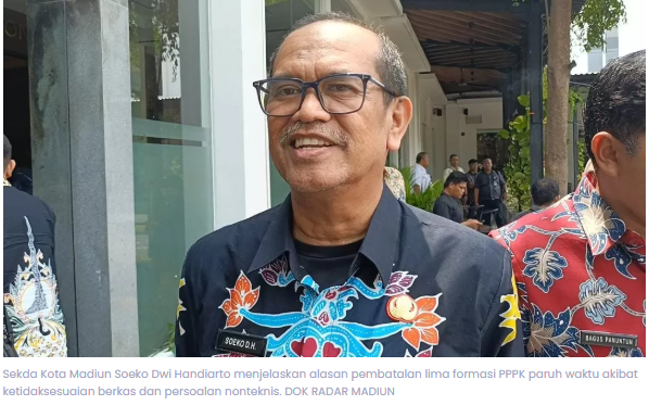 Pemkot Madiun Batalkan Kelulusan Lima PPPK Paruh Waktu