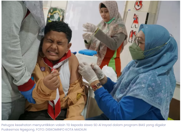 276 Anak SD di Madiun Jalani Imunisasi Tetanus-Difteri, Ini Efek Samping dan Manfaatnya