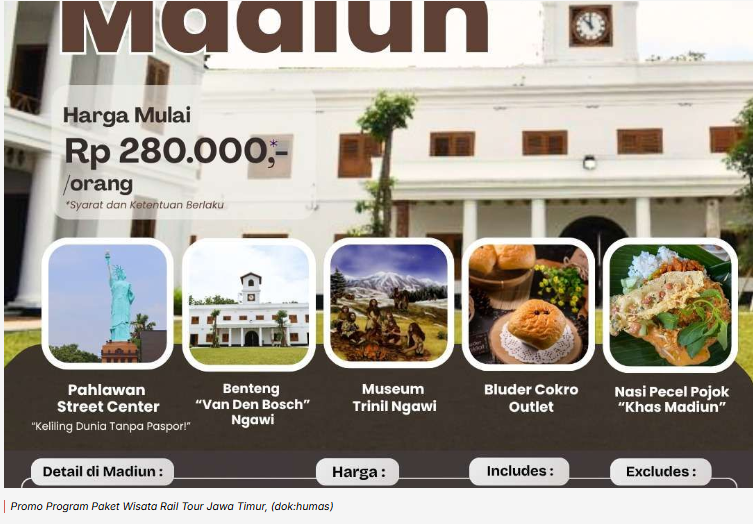 SIMAK!! KAI Daop 7 Madiun Kenalkan Program Paket Wisata Rail Tour Jawa Timur