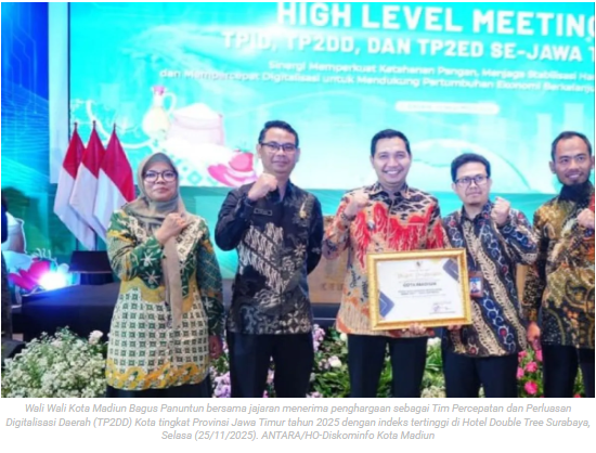 Madiun raih penghargaan indeks digitalisasi tertinggi tingkat Jatim