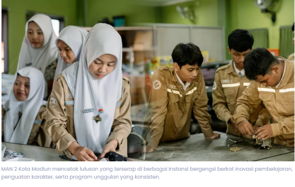MAN 2 Kota Madiun Cetak Lulusan Kompetitif: Kuasai Literasi Al-Qur'an, Akademik, dan Vokasi